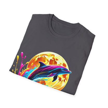 Colour Splash Dolphin - Soft Style T-Shirt