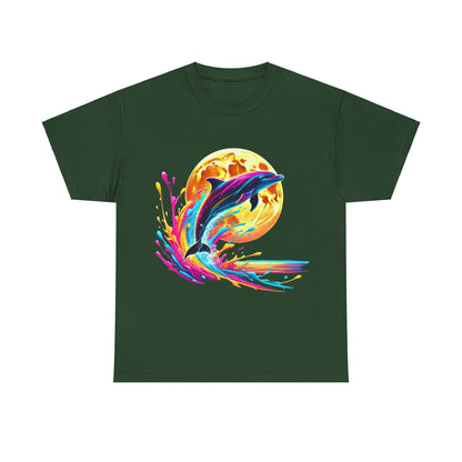 Colour Splash Dolphin - Heavy Cotton Tee