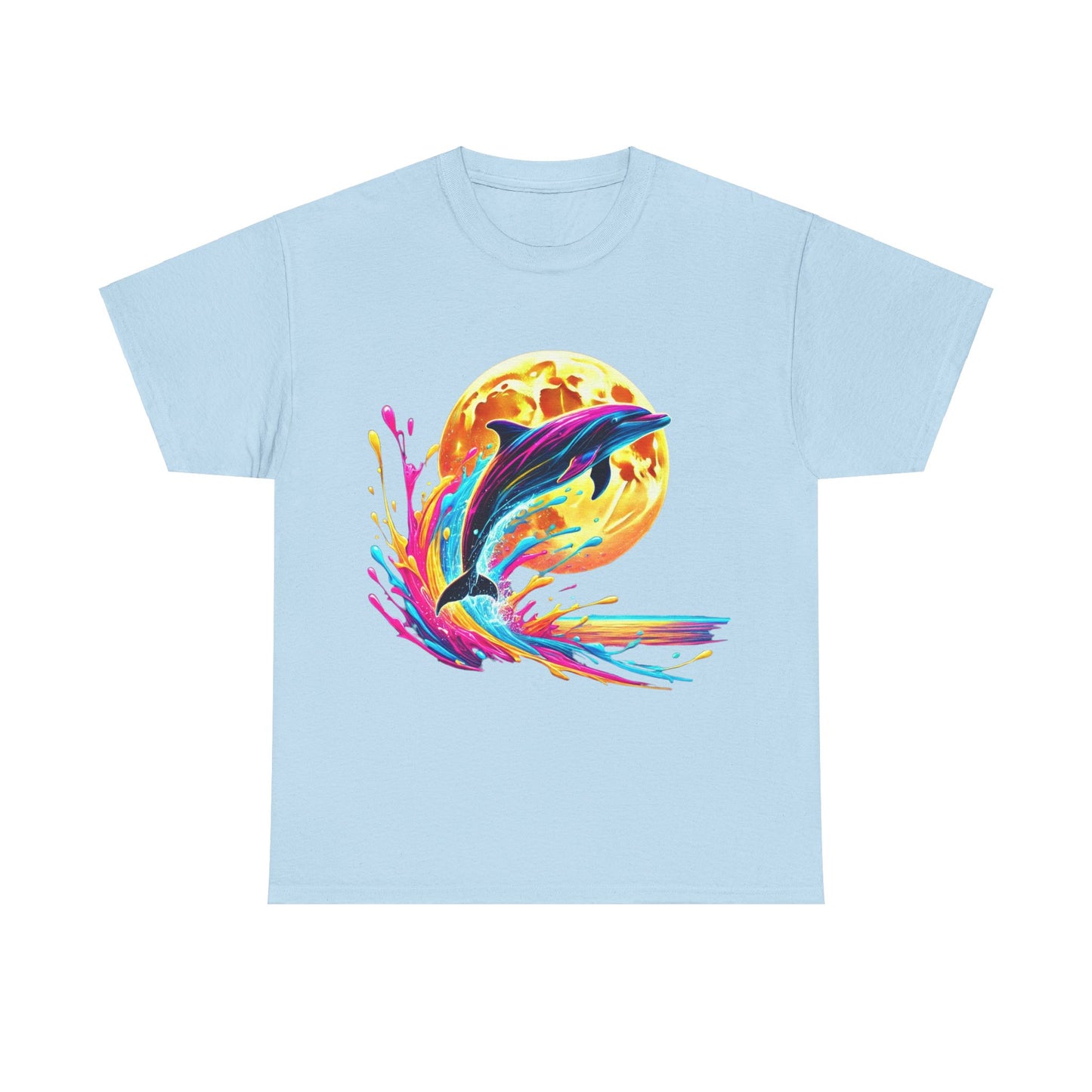 Colour Splash Dolphin - Heavy Cotton Tee