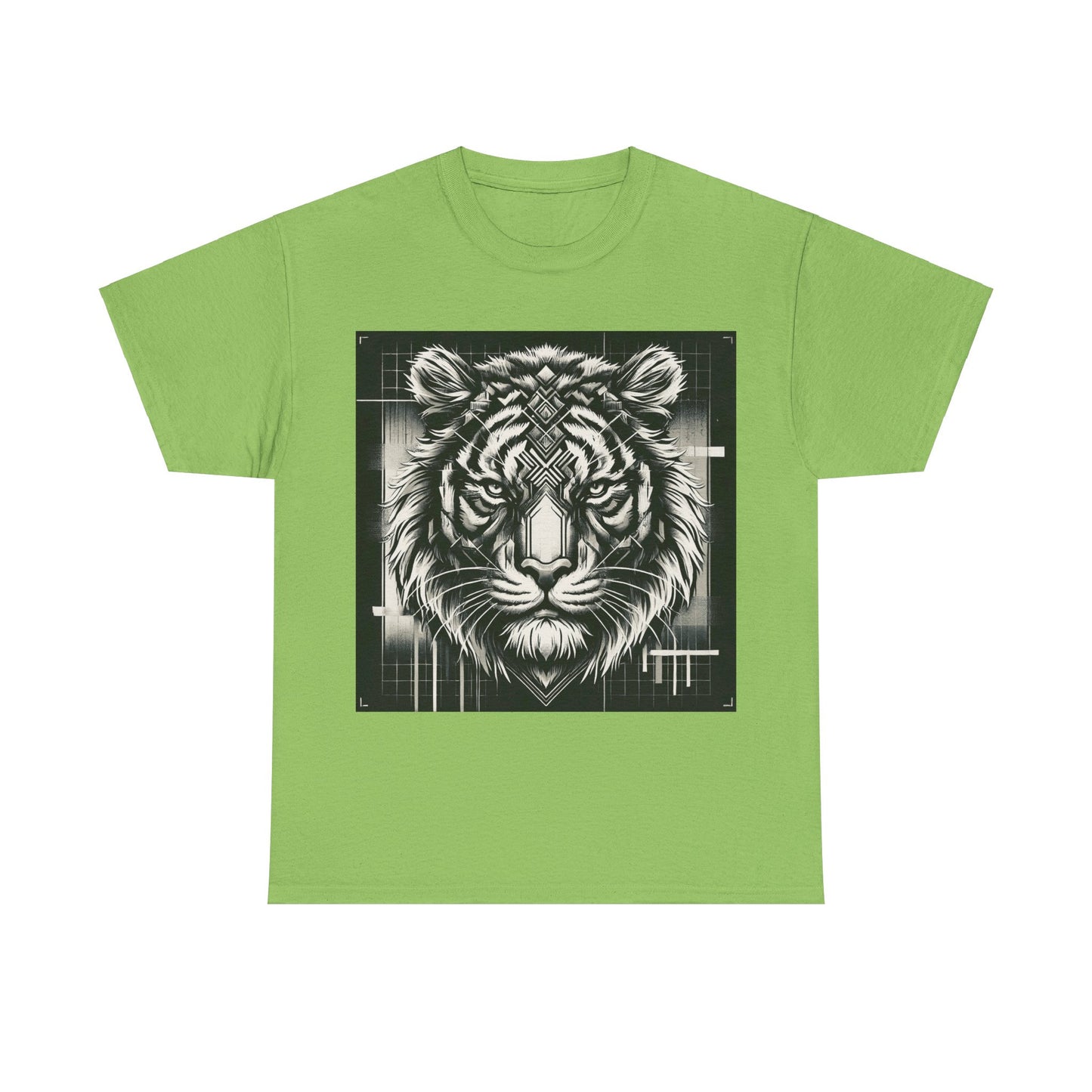 Futuristic Tiger B&W - Heavy Cotton Tee