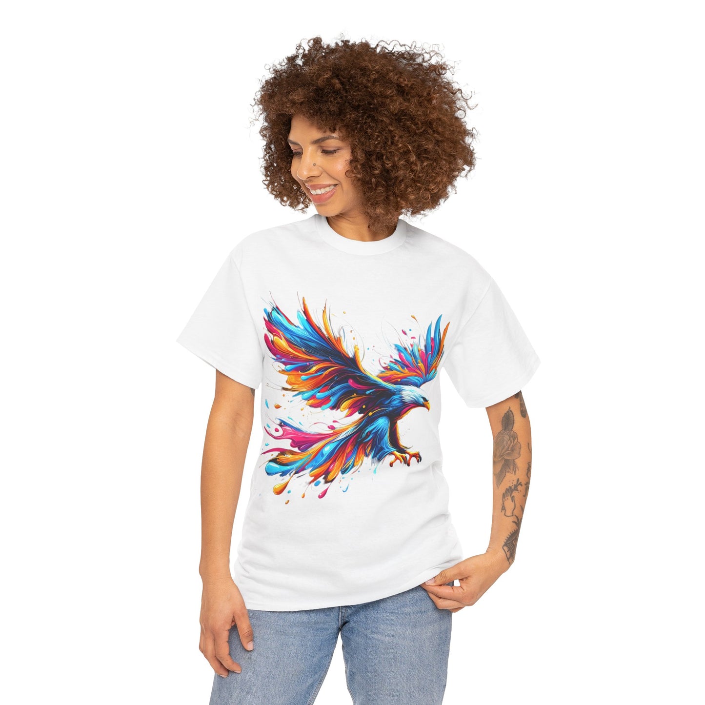 Colour Splash Eagle  - Heavy Cotton Tee