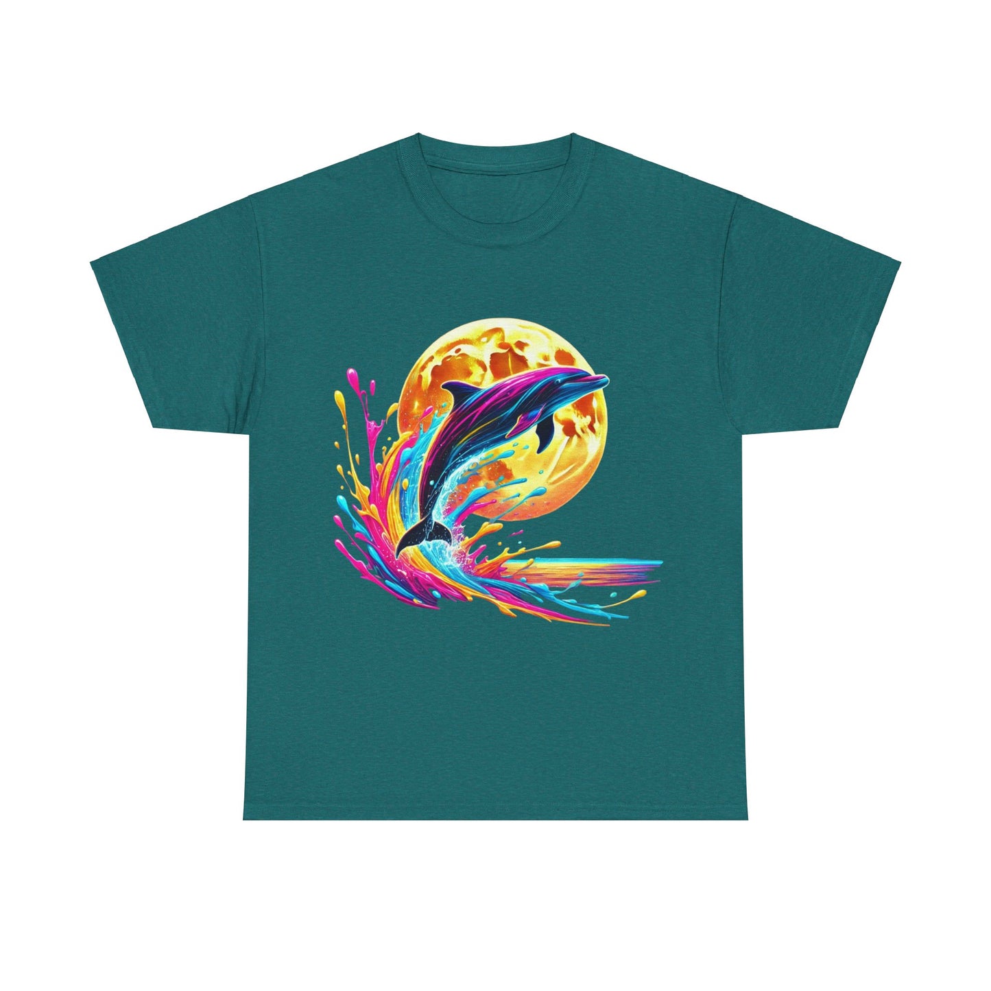 Colour Splash Dolphin - Heavy Cotton Tee