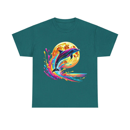 Colour Splash Dolphin - Heavy Cotton Tee