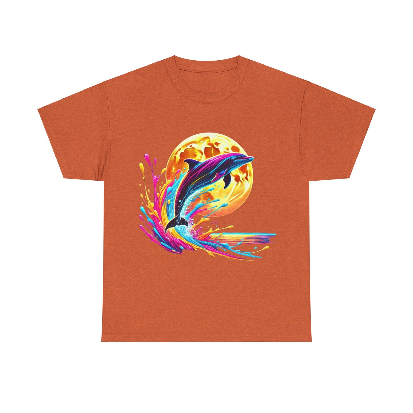 Colour Splash Dolphin - Heavy Cotton Tee