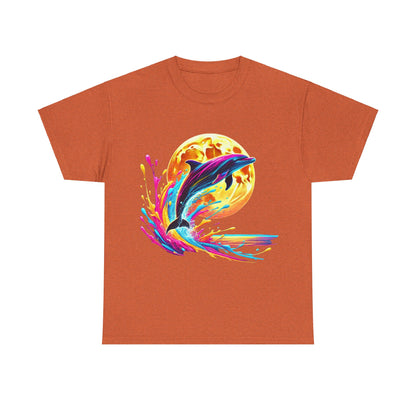 Colour Splash Dolphin - Heavy Cotton Tee