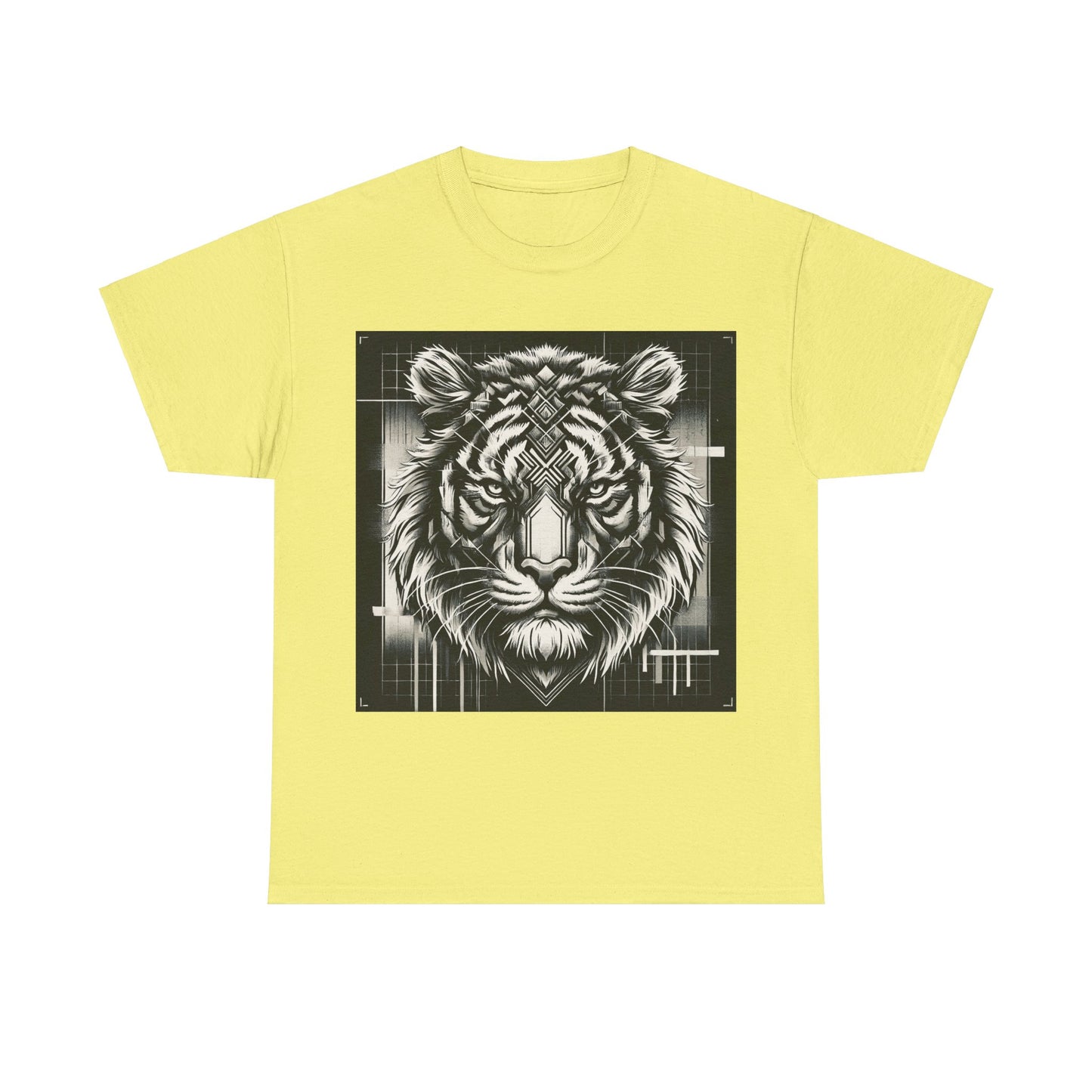 Futuristic Tiger B&W - Heavy Cotton Tee