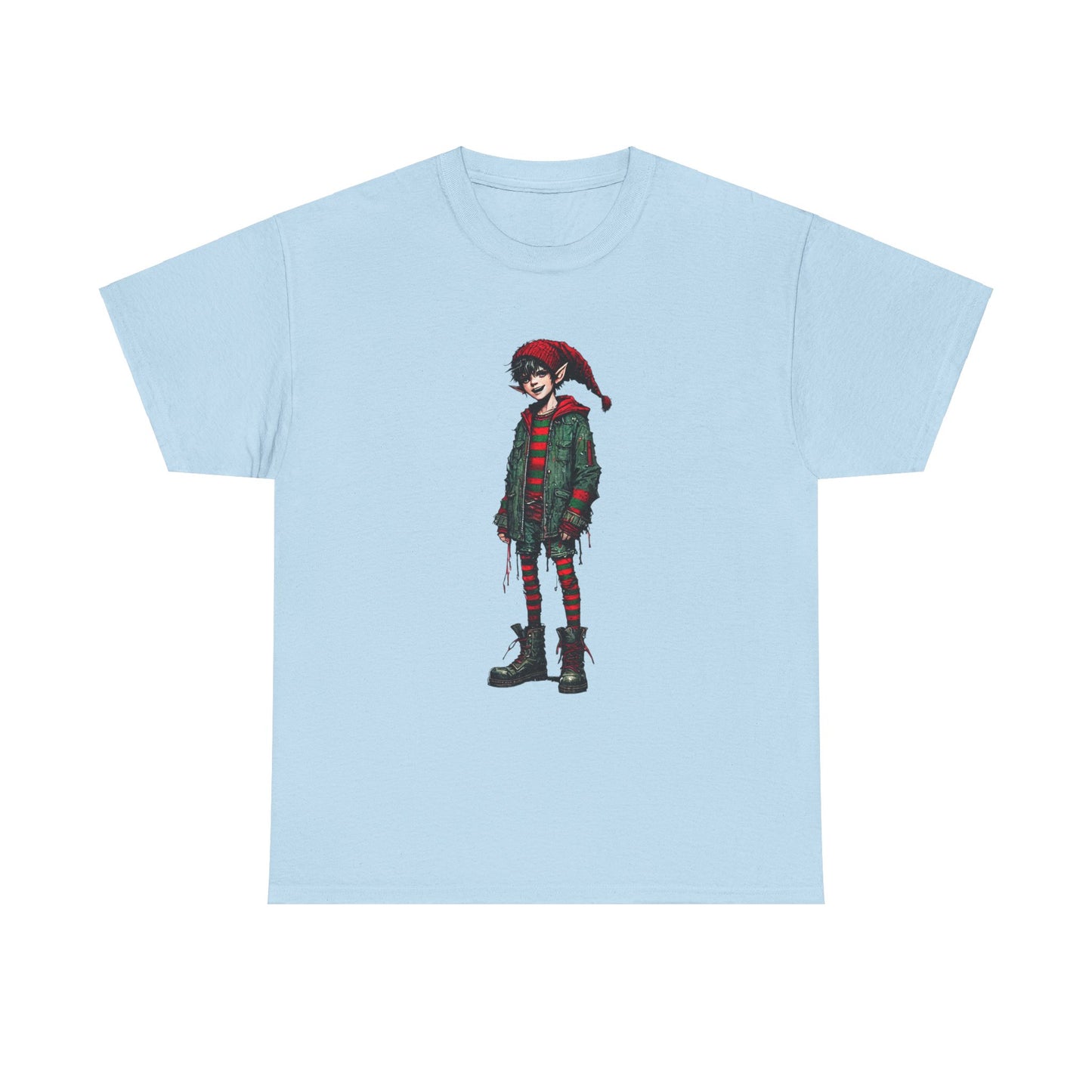 Cheerful Elf Red+ - Heavy Cotton Tee