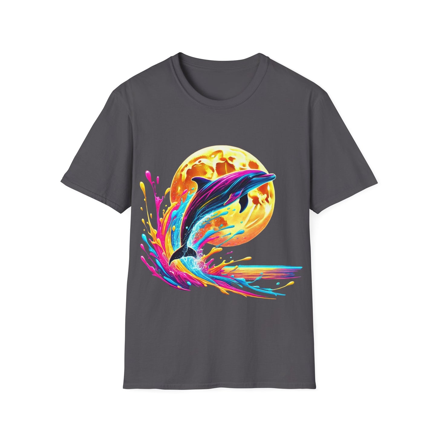 Colour Splash Dolphin - Soft Style T-Shirt