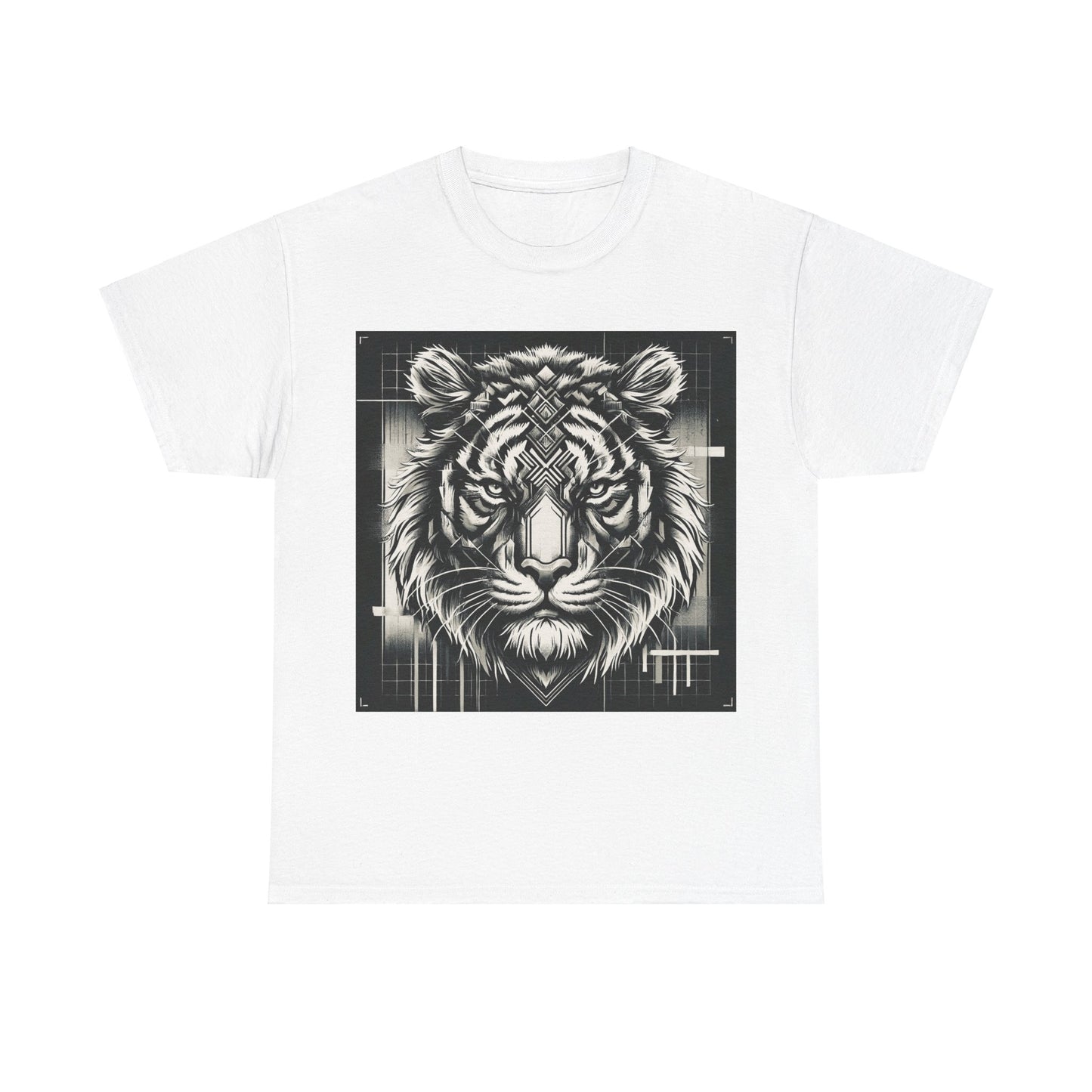 Futuristic Tiger B&W - Heavy Cotton Tee