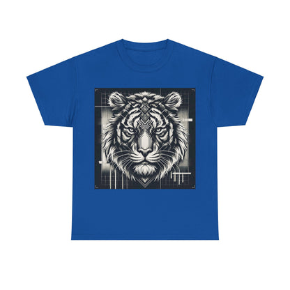 Futuristic Tiger B&W - Heavy Cotton Tee