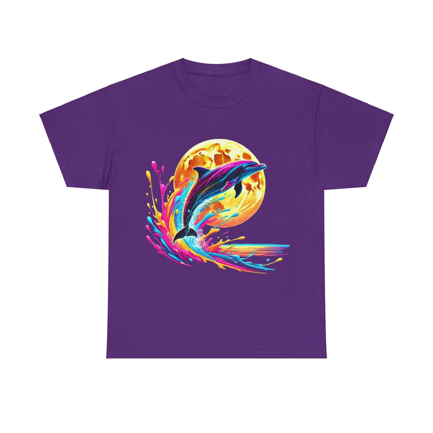 Colour Splash Dolphin - Heavy Cotton Tee