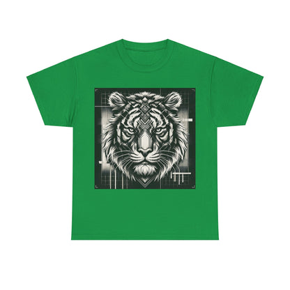 Futuristic Tiger B&W - Heavy Cotton Tee