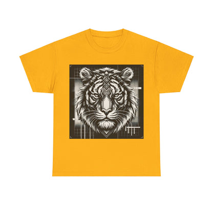 Futuristic Tiger B&W - Heavy Cotton Tee