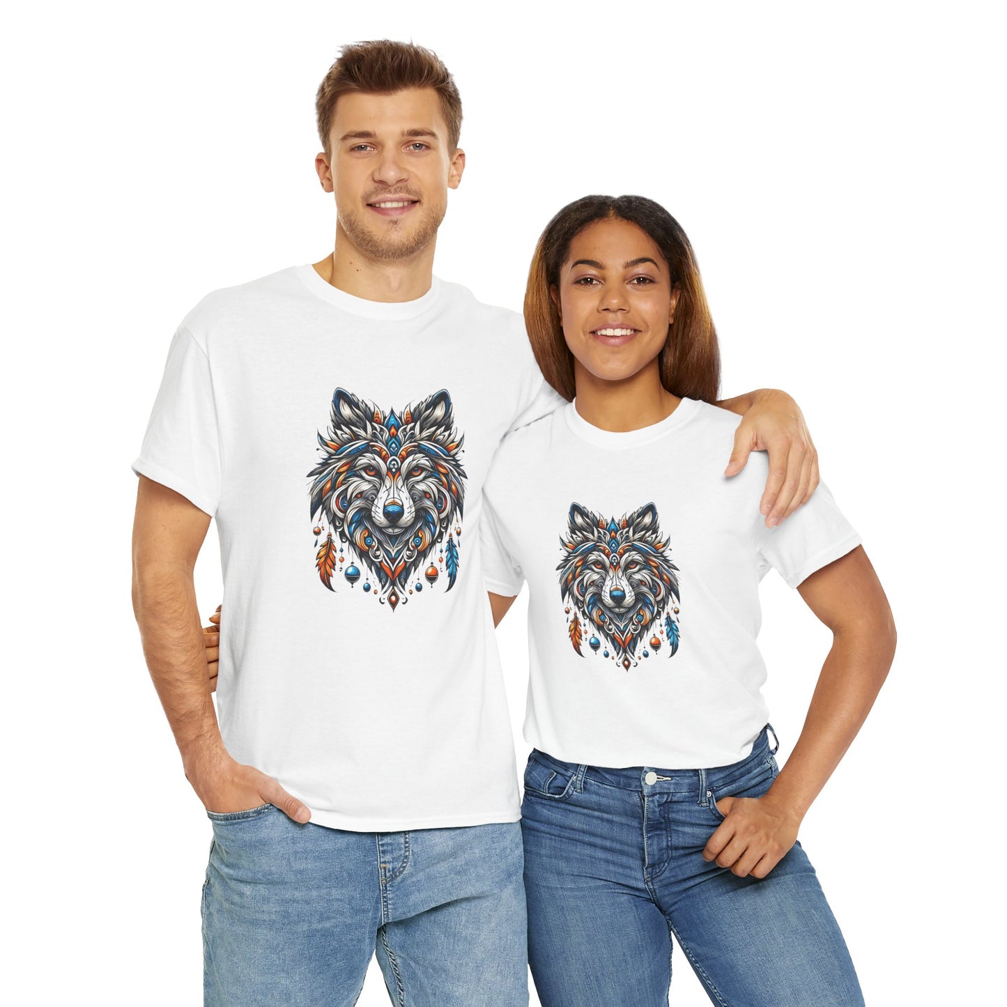 Tribal Wolf - Heavy Cotton Tee