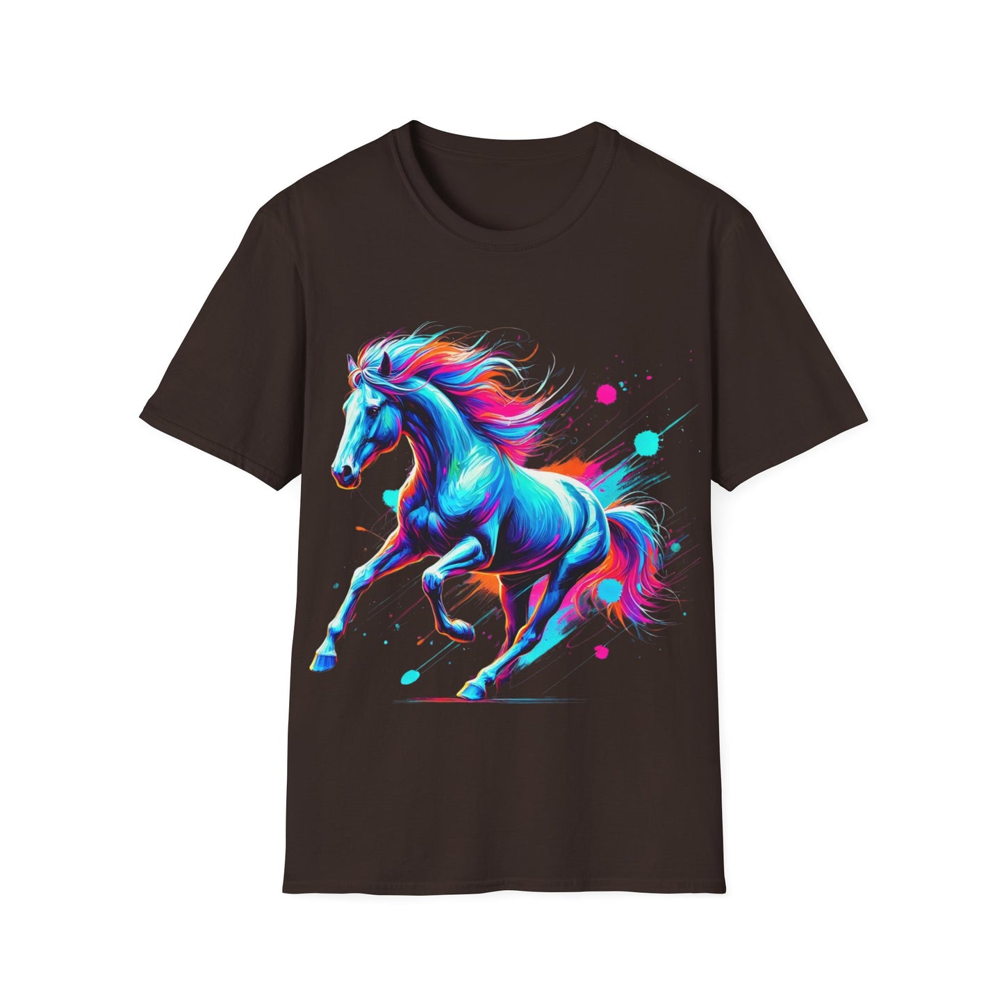 Colour Splash Horse - Soft Style T-Shirt