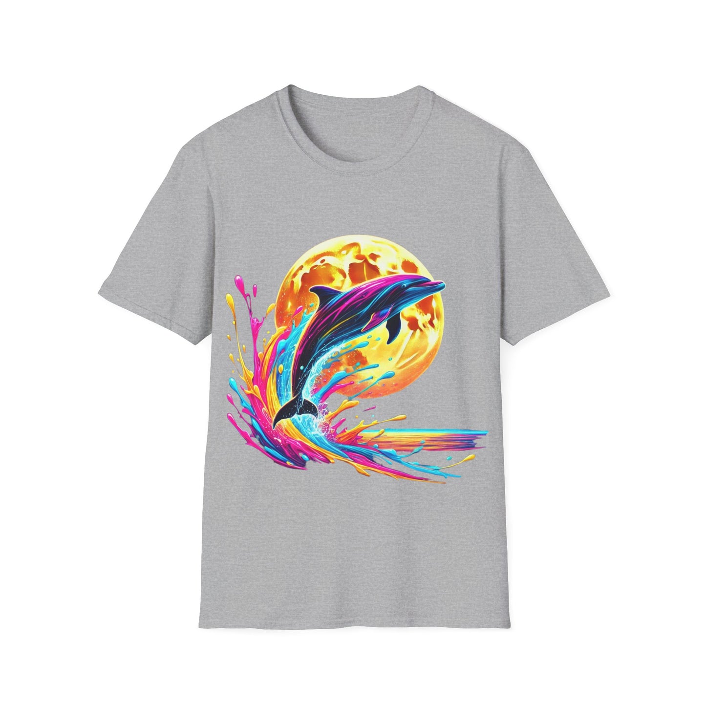 Colour Splash Dolphin - Soft Style T-Shirt