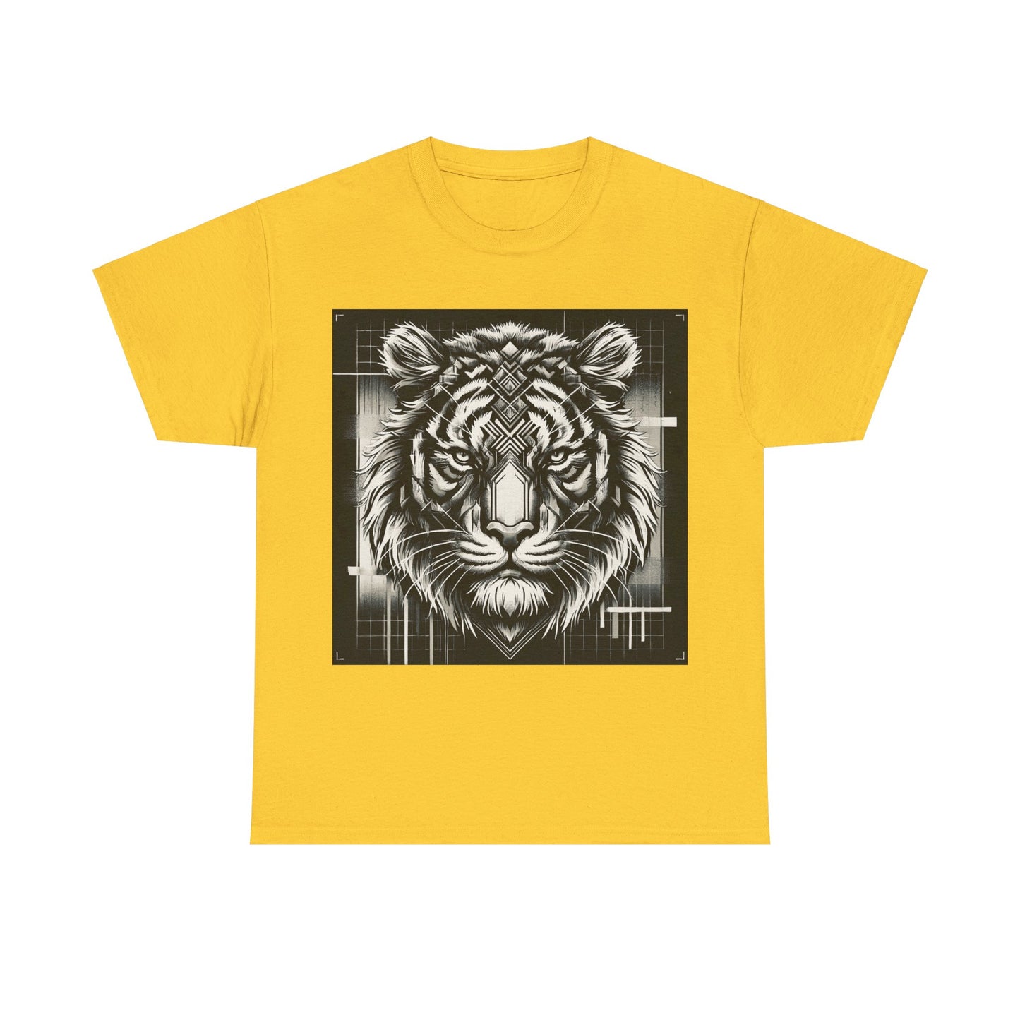 Futuristic Tiger B&W - Heavy Cotton Tee