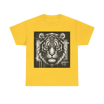 Futuristic Tiger B&W - Heavy Cotton Tee