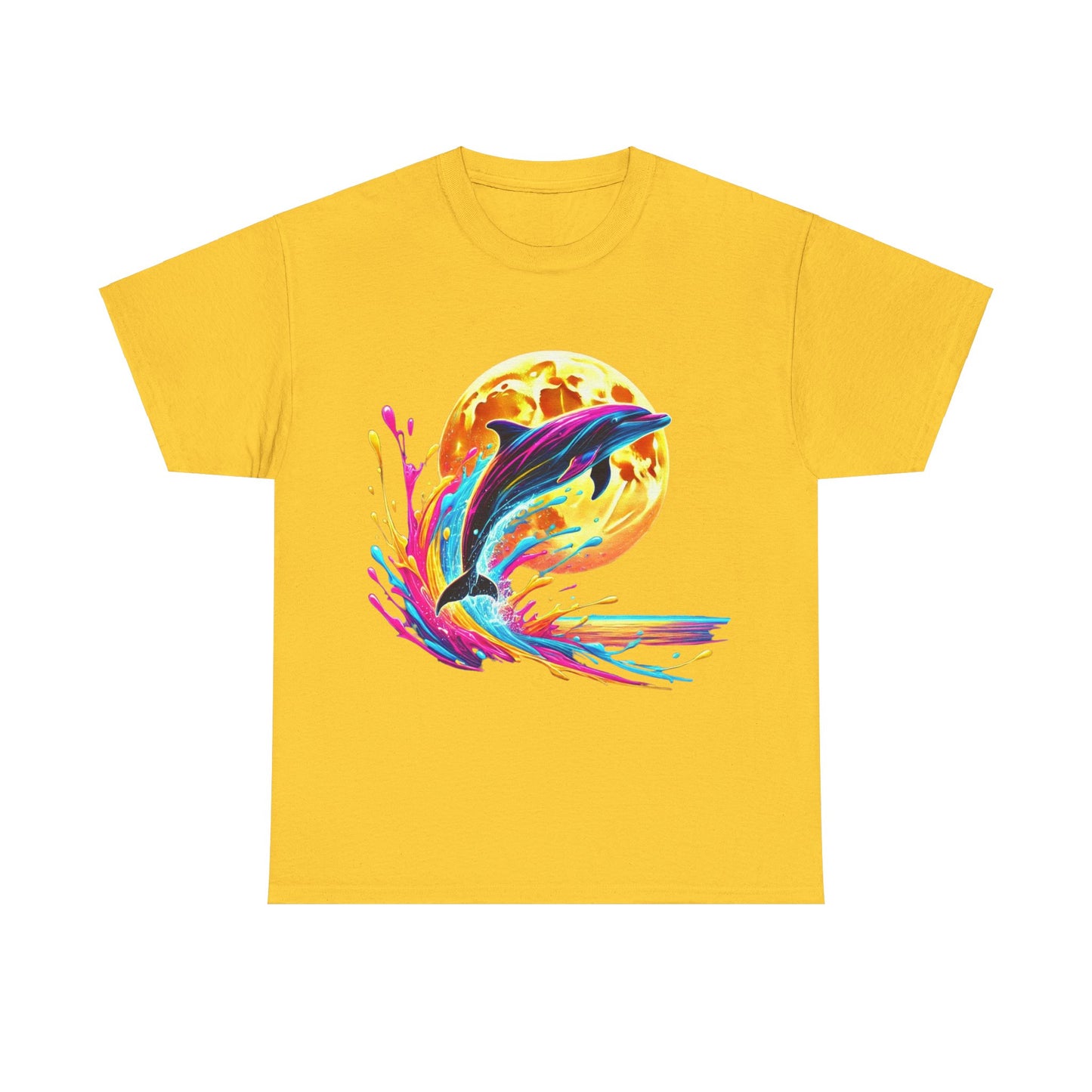 Colour Splash Dolphin - Heavy Tee XL Range