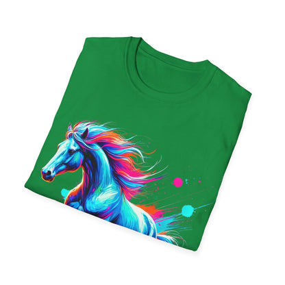 Colour Splash Horse - Soft Style T-Shirt