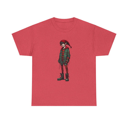 Cheerful Elf Red+ - Heavy Cotton Tee