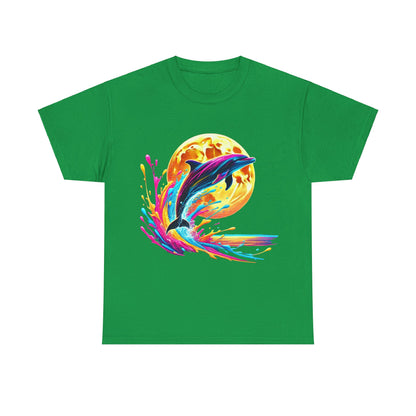 Colour Splash Dolphin - Heavy Cotton Tee