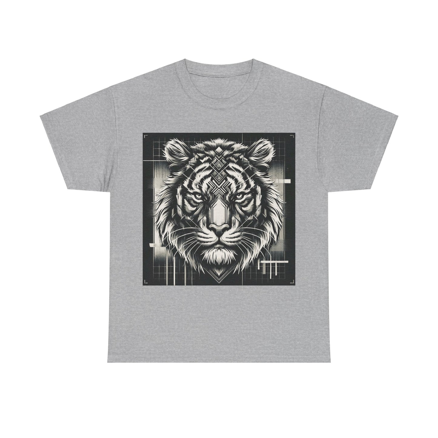 Futuristic Tiger B&W - Heavy Cotton Tee