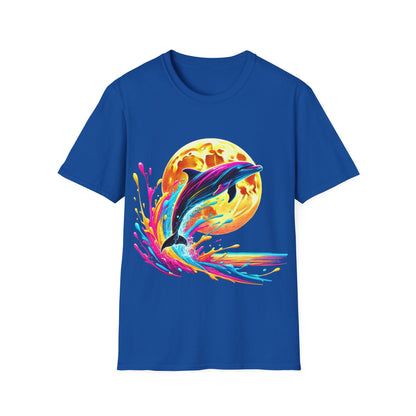 Colour Splash Dolphin - Soft Style T-Shirt