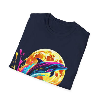 Colour Splash Dolphin - Soft Style T-Shirt