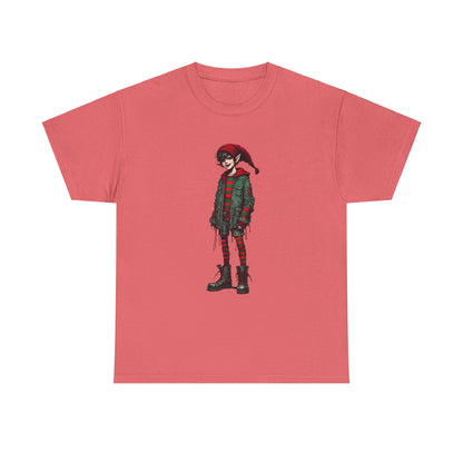 Cheerful Elf Red+ - Heavy Cotton Tee