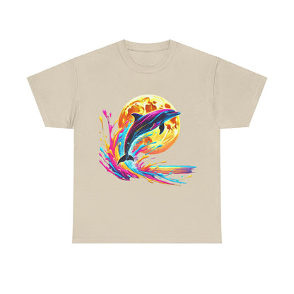 Colour Splash Dolphin - Heavy Cotton Tee