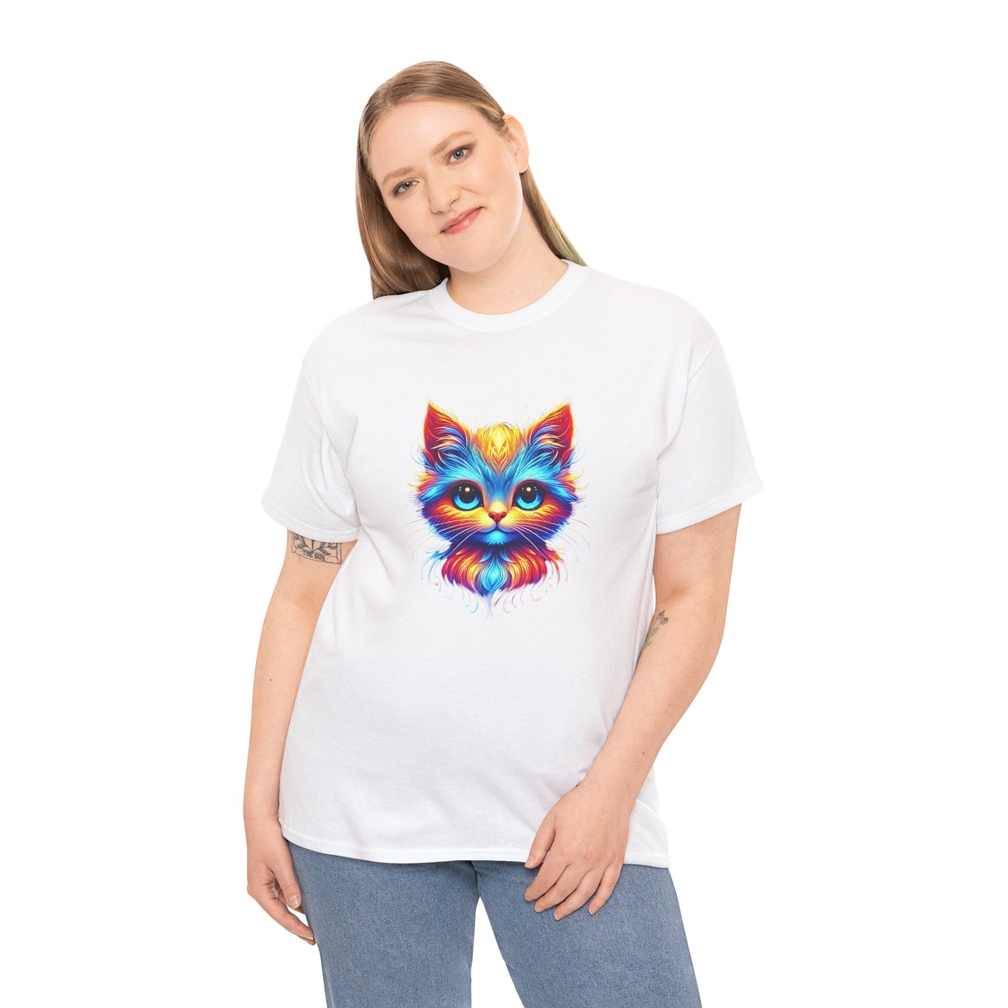 Vibrant Cat - Heavy Tee XL Range