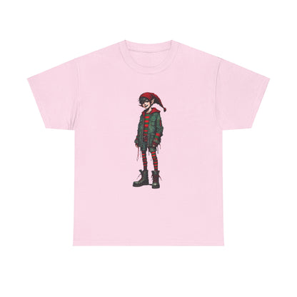 Cheerful Elf Red+ - Heavy Cotton Tee