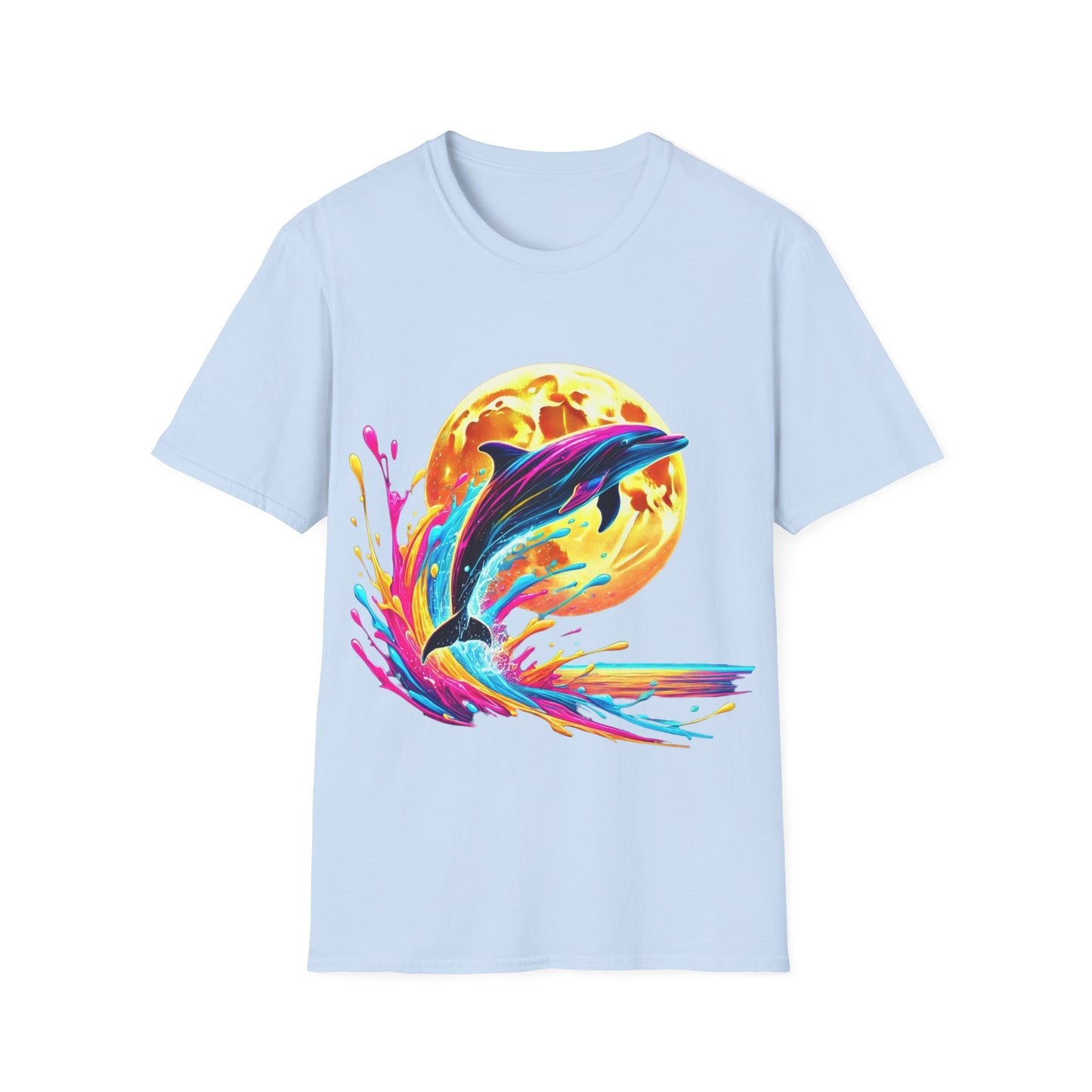 Colour Splash Dolphin - Soft Style T-Shirt