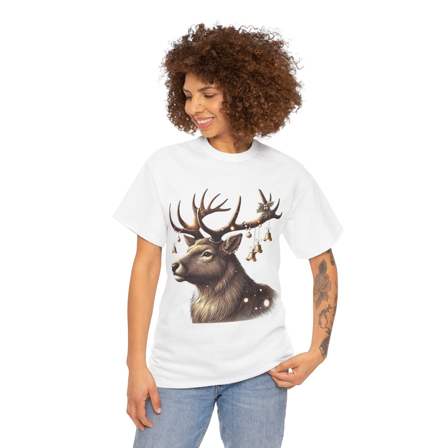 Elegant Reindeer - Heavy Cotton Tee