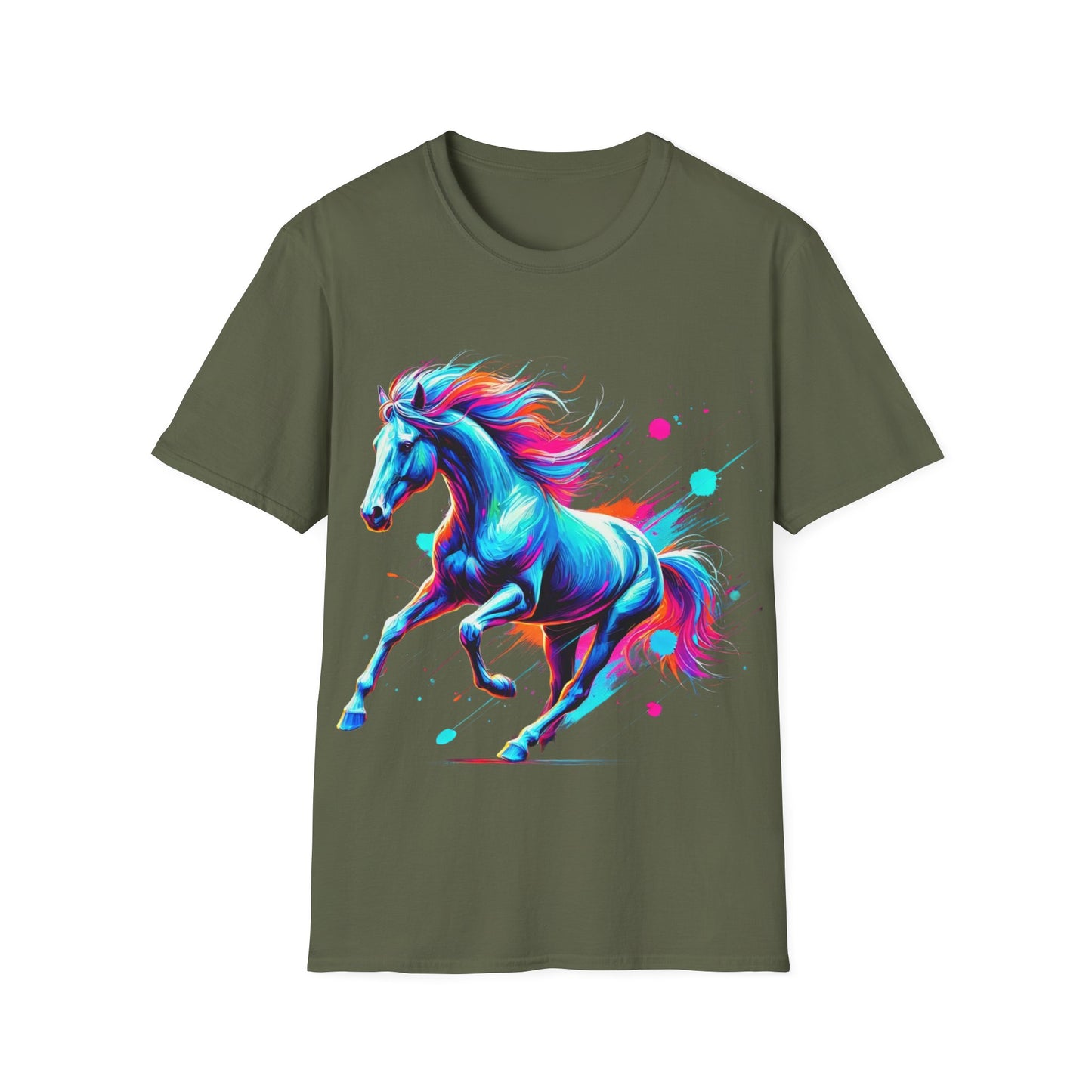 Colour Splash Horse - Soft Style T-Shirt