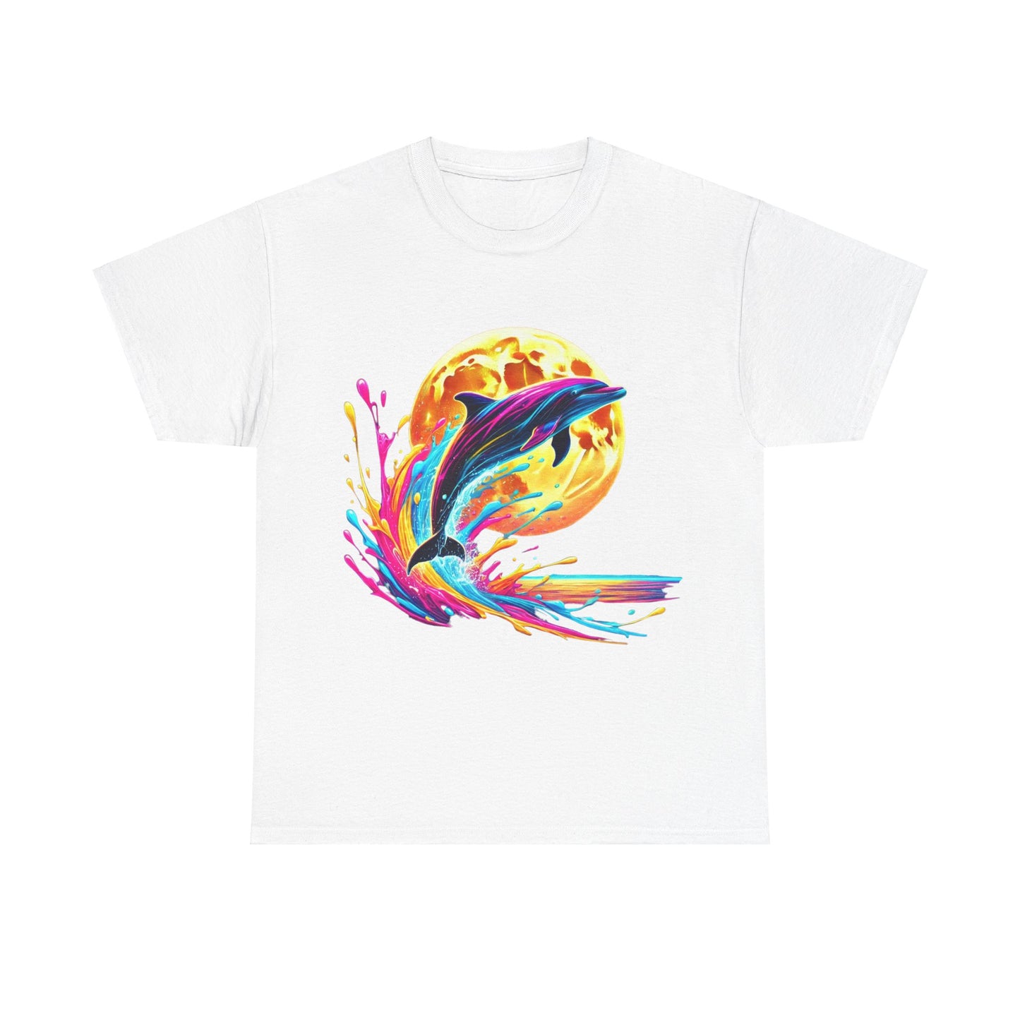 Colour Splash Dolphin - Heavy Tee XL Range