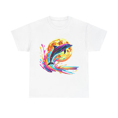 Colour Splash Dolphin - Heavy Tee XL Range