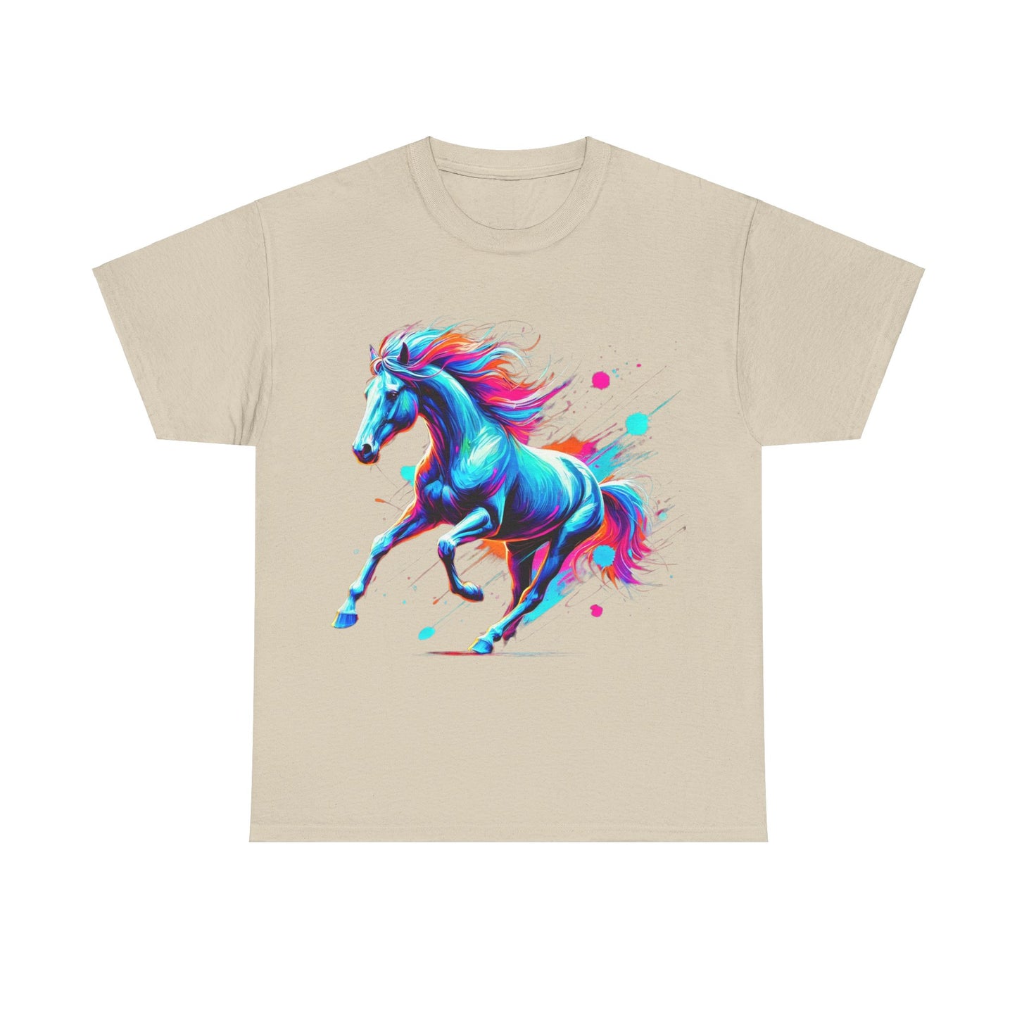 Colour Splash Horse - Heavy Cotton Tee