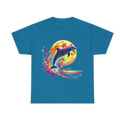 Colour Splash Dolphin - Heavy Cotton Tee