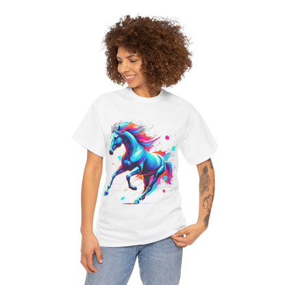 Colour Splash Horse - Heavy Cotton Tee