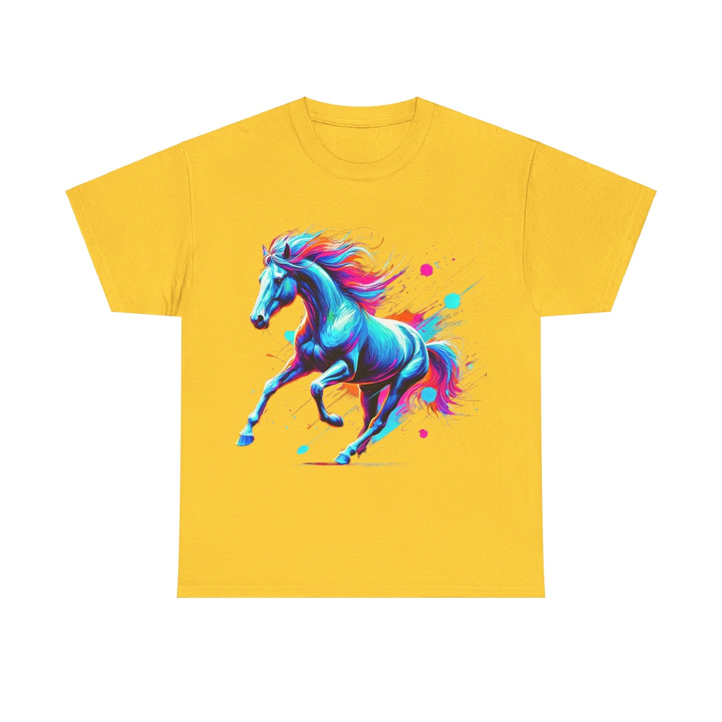 Colour Splash Horse - Heavy Cotton Tee