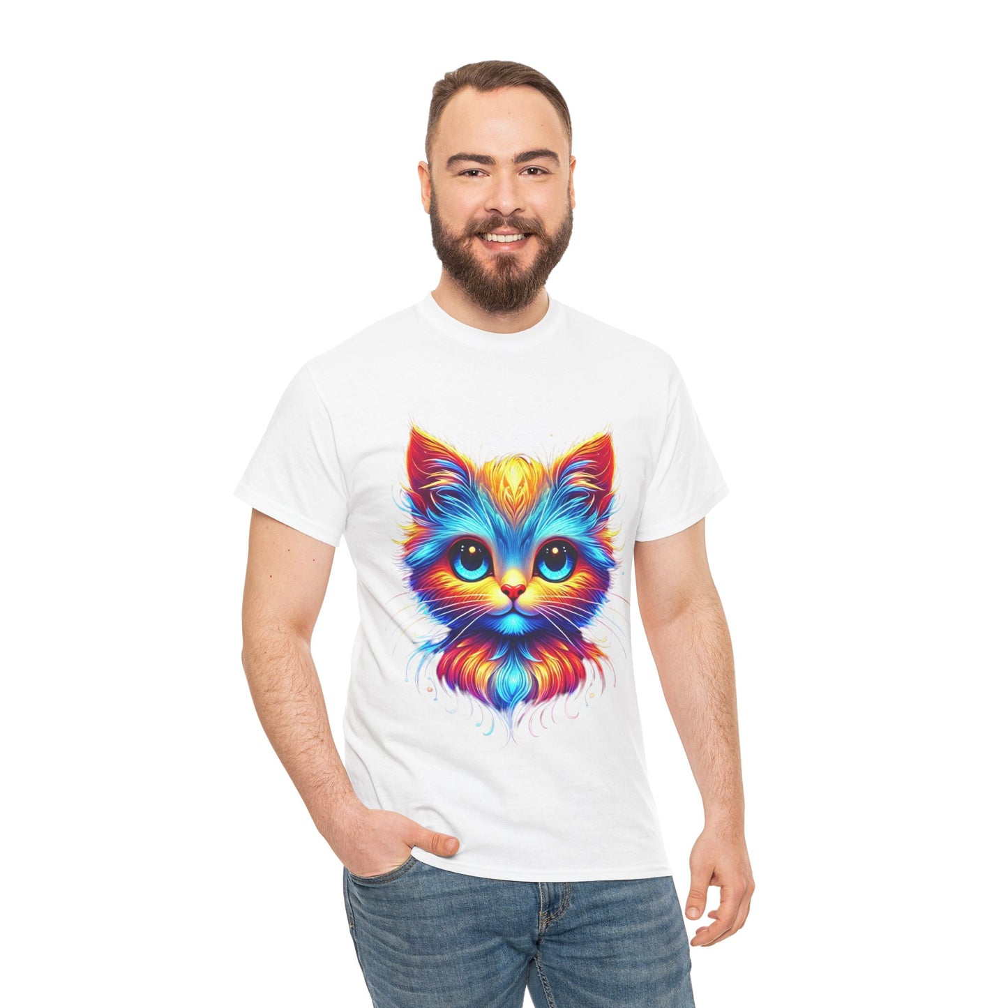 Vibrant Cat - Heavy Cotton Tee