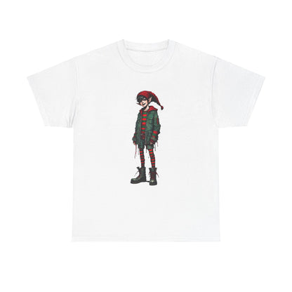 Cheerful Elf Red+ - Heavy Cotton Tee