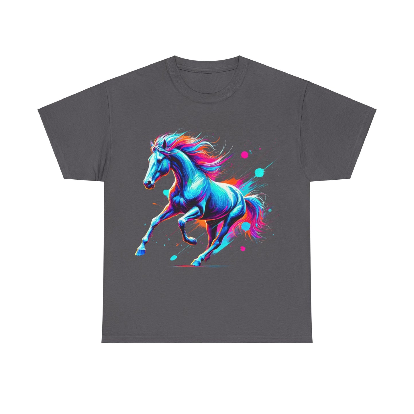 Colour Splash Horse - Heavy Cotton Tee