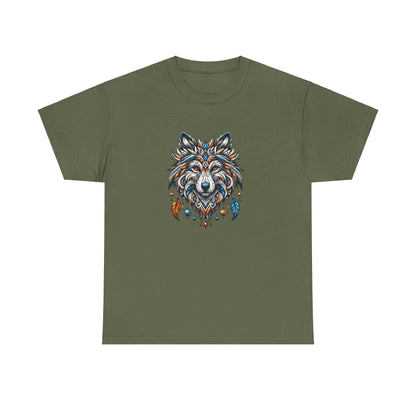 Tribal Wolf - Heavy Cotton Tee