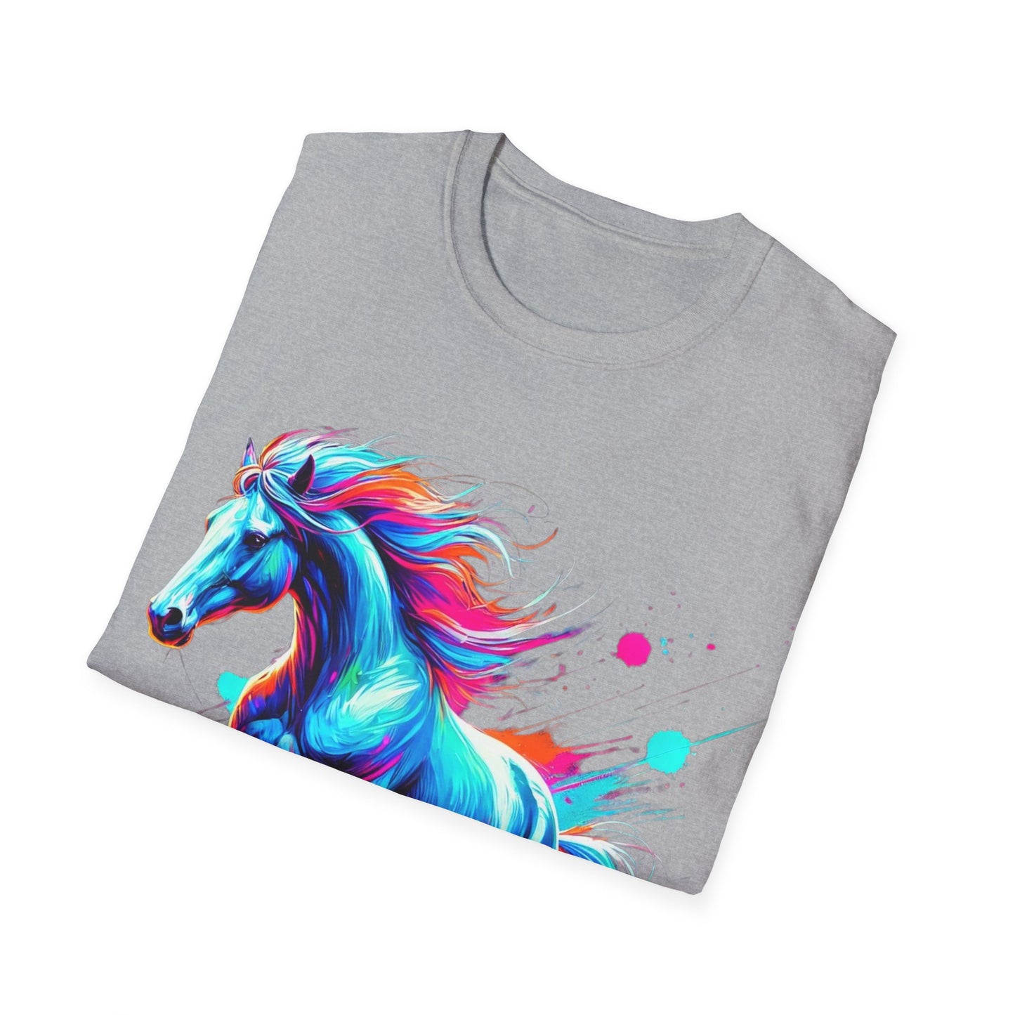 Colour Splash Horse - Soft Style T-Shirt