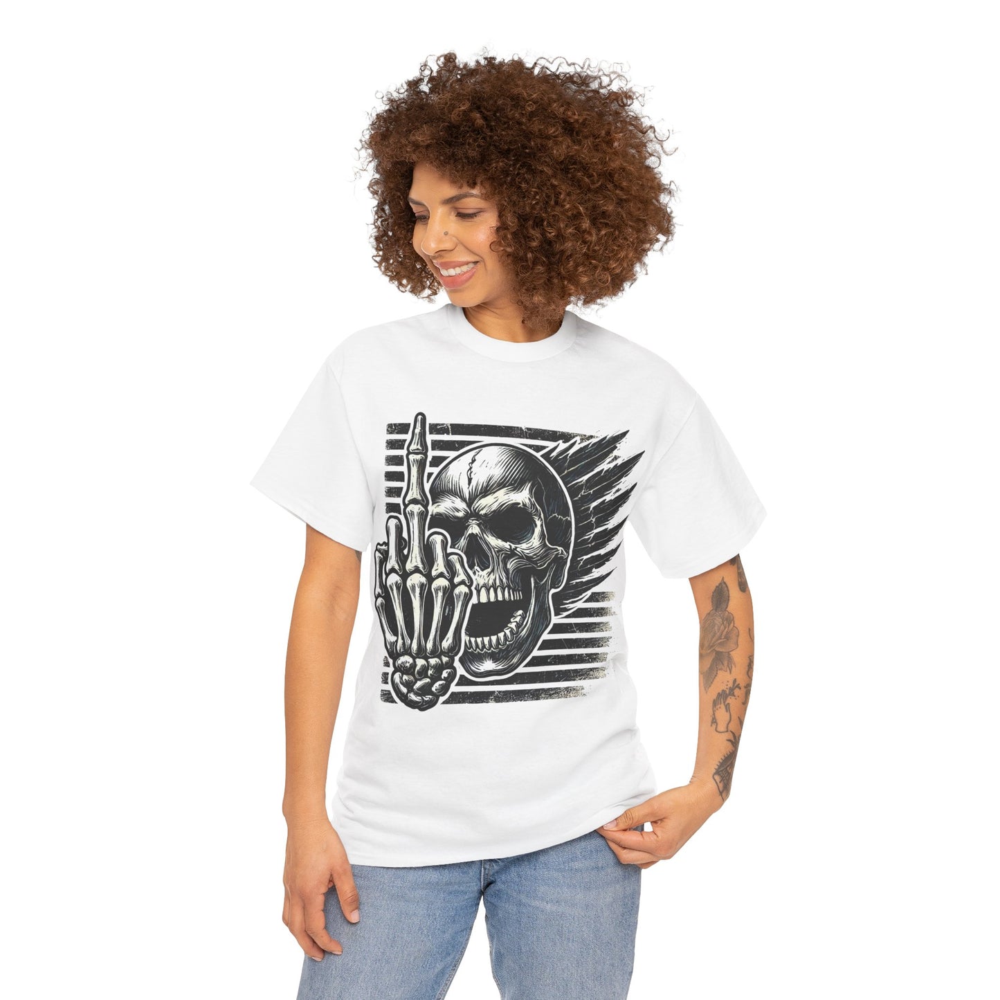 Rebellious Skull - Heavy Cotton Tee