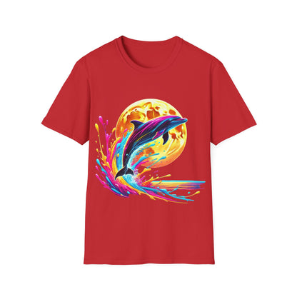 Colour Splash Dolphin - Soft Style T-Shirt