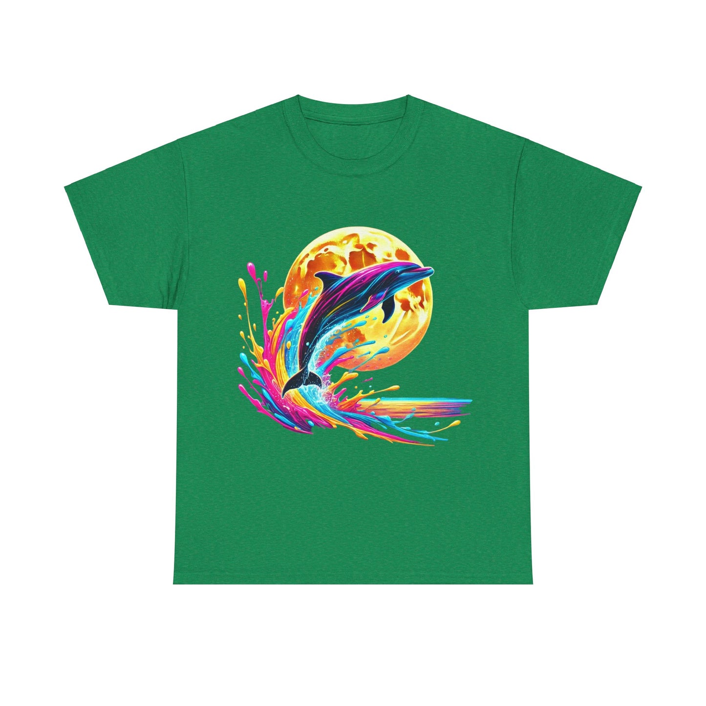 Colour Splash Dolphin - Heavy Cotton Tee